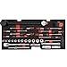 BOXO USA 69-Piece Metric Go Kart Tool Kit With Black 3-Drawer Hand Carry Tool Box (Black)