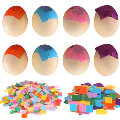 Humyoun Colorful Confetti for Easter Eggs DIY Making Cascarones Egg Filled Tissue Confetti for Easter Party Game Fiesta Week Cinco De Mayo Family DIY Not Included Eggs(Vivid Color)
