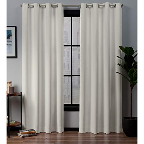 EXCLUSIVE HOME Academy Total Blackout Grommet Top Curtain Panel Pair, 52