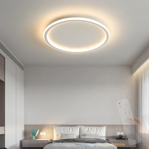 Plafonnier LED intérieur avec télécommande luminaire dimmable blanc