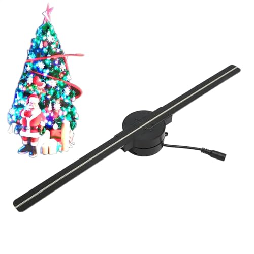 LED Hologramm Weihnachtsbaum, Hologramm-Lüfter, Hologramm Projektor, Feiertagsprojektor mit Einer Auflösung von 2000 x 224, 16,5-Zoll-Vollfarb-LED-Lüfterhologramm mit 244...