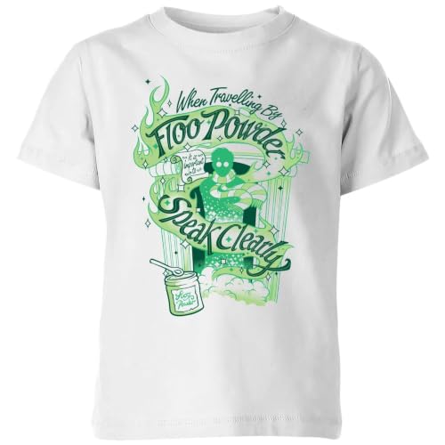 Image of Official Harry Potter Floo Powder Kids T-Shirt White - YL
