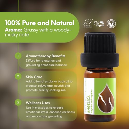 Huile essentielle d'angélique bio de qualité thérapeutique pour diffusion