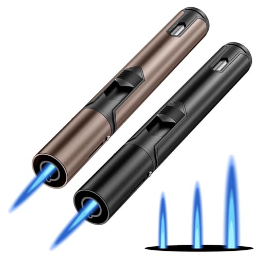 Lista de Encendedores favoritos de las personas. 45 Sugarzoon 2pcs Encendedores de Butano, Encendedor Recargable con Llama Chorro Sdecuado, Encendedor de Butano con Llama de Chorro Ajustable para Velas, Estufa Gas, Barbacoa,...