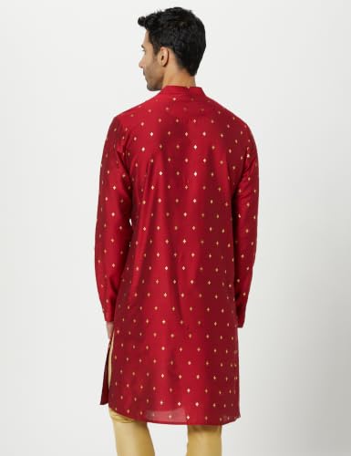 Image of Amazon Brand - Symbol Men Festive Printed Long Kurta (Regular Fit)