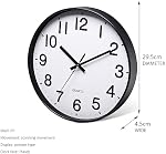 12 Inch Round Wall Clock Silent & Non-Ticking Simple Wall Clock Operated for Living Room Bedroom Kitchen (30 cm/ 12")