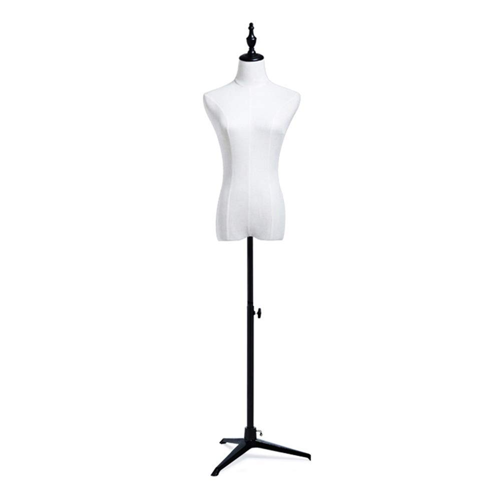 Female Mannequin Torso Body Clothing Store Model Props Dress Jewelry Display Stand Adjustable Height (B M)