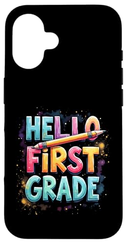 Hello First Grade Pencil �y�����V�w�� �j�̎q ���̎q �X�}�z�P�[�X iPhone 16 �p
