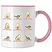 Trendation - Avocado Yoga Pose Tasse Geschenk Gym Workout Niedlich Gym Exercise (Rosa)