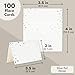 Best Paper Greetings Table Place Cards - 3.5 x 2 in Folded, Silver Polka Dot, 100 Pack - Name Cards for Table Setting & Buffet Labels