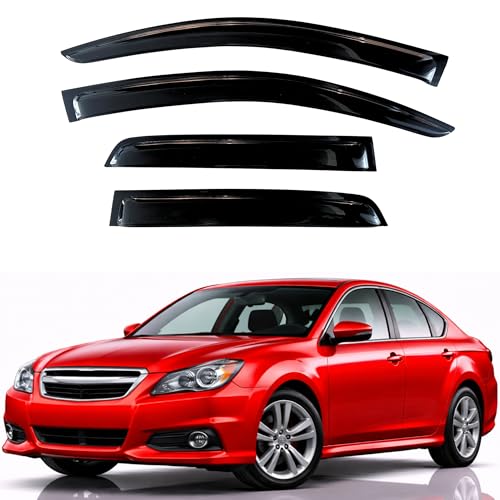 Image of KPY Rain Guards Fit for 2010-2014 Subaru Legacy, Out-Channel Window Visors Vent Wind Deflectors 4PC, Car Accessories for 10-14 Legacy