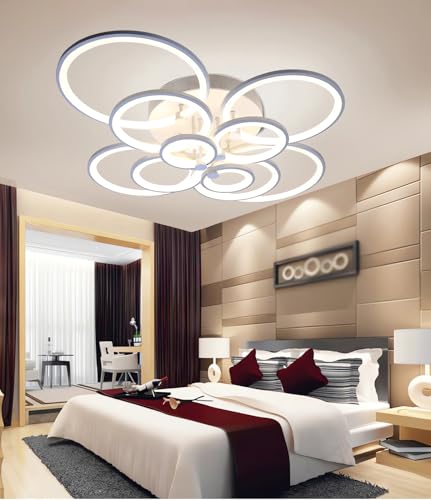 Plafonnier LED salon moderne télécommandé éclairage chambre cuisine - 3