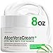 Organic Aloe Vera Moisturizing Cream - 8 oz. Body and Face Moisturizer For Acne, Psoriasis, Rosacea, Eczema, Aging, Itchy Dry or Sensitive Skin Care Cream, Skin Care Face Natural Cream (8 oz)