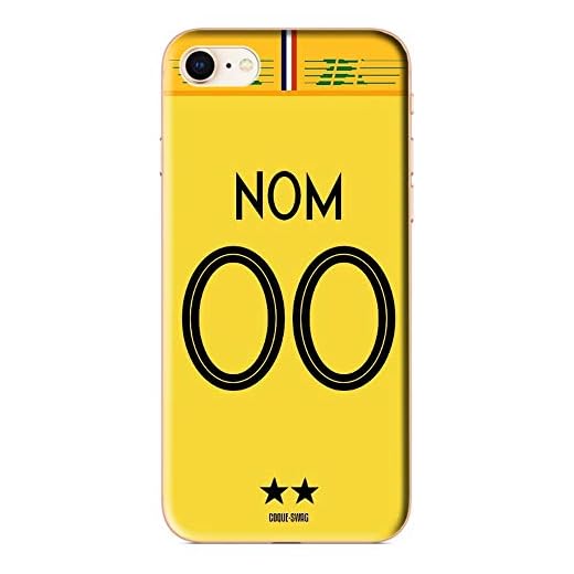 Coque Football Gardien Coupe du Monde 2018 Maillot Jaune Personnalisable (iPhone 7/8)