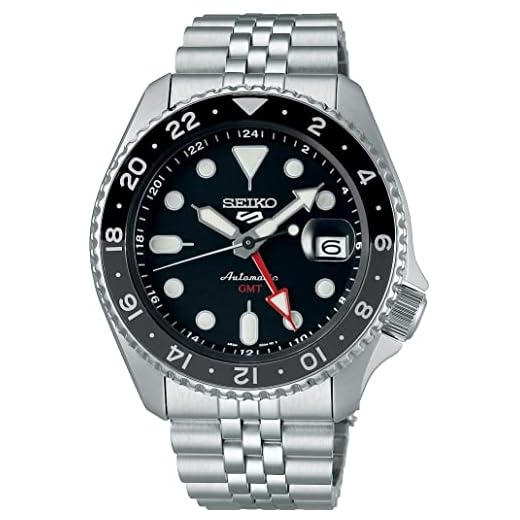Seiko 5 Sports Herrenuhr Automatik GMT Stahl/Schwarz SSK001K1