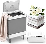 Electactic Towel Warmer for Bathroom, 35L Large Towel Warmer Bucket with Aromatherapy, Temperature & Timer, Foldable & Easy Storage, Fits 3 45"x70" Towels and Blankets, Auto Shut Off, Towel Dryer