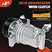 A-Premium Air Conditioner AC Compressor with Clutch Compatible with Nissan Versa (Hatchback) 2010 2011 2012 1.6L 1.8L, Cube 2009-2013 1.8L (fit w/ 6-Groove Pulley not for 7-Groove Pulley)