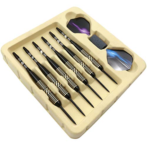 FAVOMOTO Conjunto de Dardos de Ponta de Aço Profissional 6Pcs Dardos de Ponta de Agulhas de Metal Ac