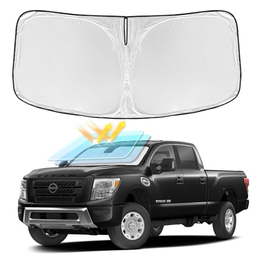 for Titan 2020-2024 2025 Windshield Sun Shade - 4 Layers Car Sunshades for Front Windows Shade Cover...