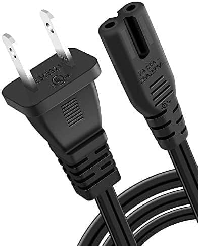 Close-up of the 2-prong male plug of the PowerHOOD AC Power Cord