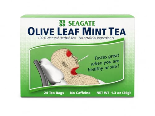 Seagate Products Olive Leaf Herbal Mint Tea 24 Count (pack of 1)