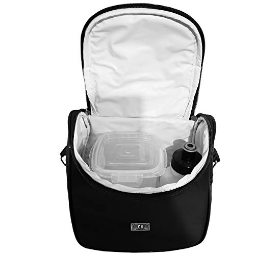 Lancheira Térmica Infantil Menino Escolar com Potes e Squeeze Azul CK Presentes