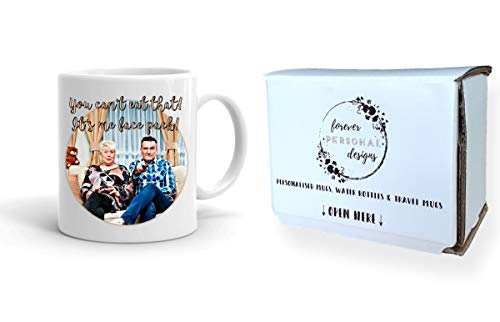 Forever Personal Designs Funny Jenny and Lee 'You Can't Eat That! It's Me Face Pack!' 11oz Mug with Gift Box