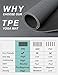 Yoga Mat Double-Sided Non Slip, 72'' x 32'' x 7mm - Extra Wide & Thick Yoga Mat with Strap, Ideal for Men Women Kids, Professional TPE Yoga Mats for Home Workout, Pilates and Floor Exercises