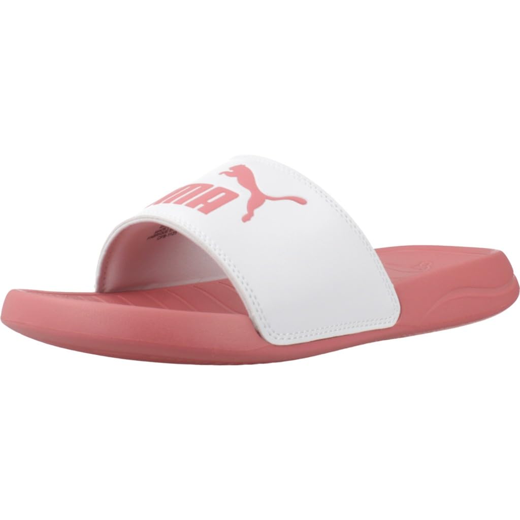PUMA Popcat 20 JR Slide Sandal, White-Wild Pink, 6 UK