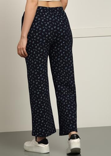 Image of Alan Jones Clothing Women's Straight Fit Mid Rise Solid Stretch Waffle Straight Pants