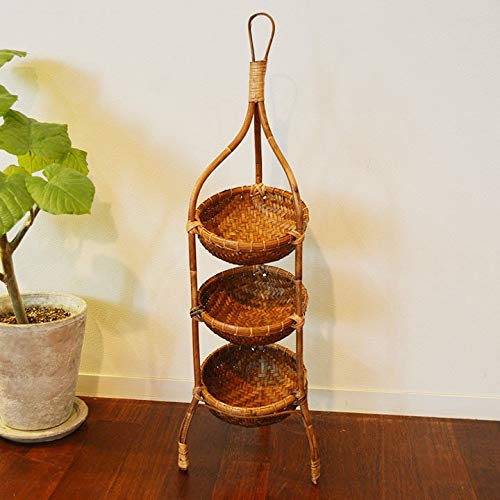 アジアン バリ島 ロンボク 三段ラック リゾート キッチン 家具 オブジェ 置物 Amazon｜アジアン家具 木製 バリ ♪ロンボク島ラタンバスケット棚（丸