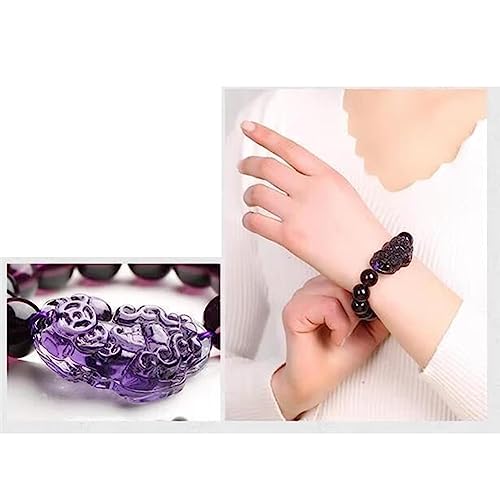 Jade 10 mm bracelet sans fermoir extensible en agate jaune femme - 2