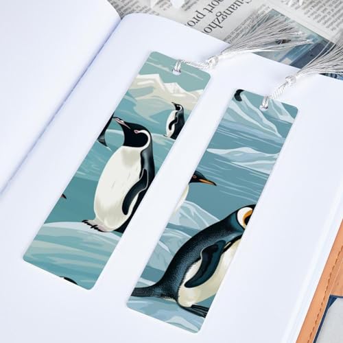 Marque-pages pingouin mignon accessoire de lecture livre broché - 5