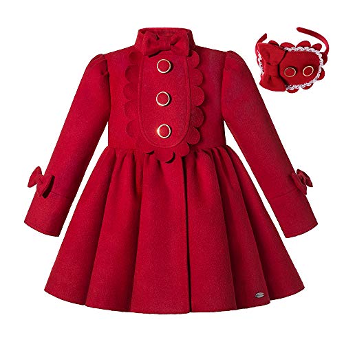 Pettigirl Little Girl Autumn Winter Navy Blue Fashion Jacket Coat Kids Vintage Warm Trench Outerwear Outfit