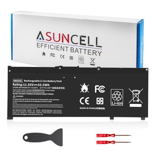 Image of SR03XL L08855-855 Battery Replacement for Hp Pavilion 15-CX 15-cx0xxx 15-cx0058wm 15-cx0056wm Envy X360 15-CN 15-CP 17-BW Series for hp pavilion laptop 15-cx0xxx battery SR04XL 52.5Wh 4550mAh