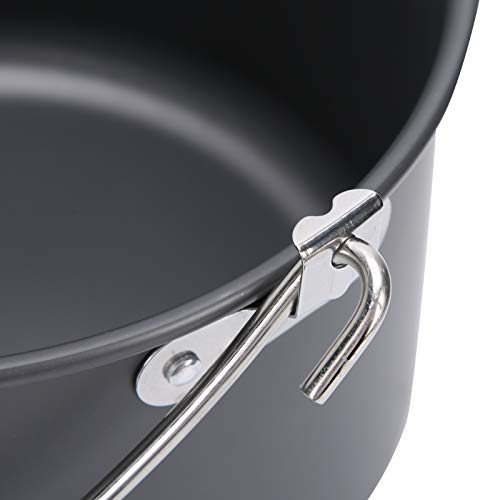 Evtscan 4 Quart Portable Camping Pot, Aluminum Alloy Camping Cookware, For Outdoor Camping Hiking Backpacking Picnic Bbq Cookware, For 5 To 8 People #TOP7