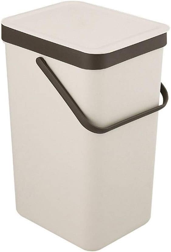 Contenedor de reciclaje portátil con asa para evitar olores y suciedad en el jardín