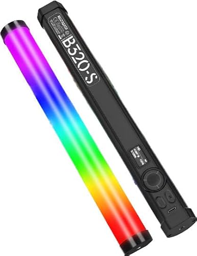 �yPHOTOOLEX �z32cm RGB �`���[�u���C�g LED�r�f�I���C�g �o�[���C�g LED�B�e���C�g �t���J���[���C�g 1200Lux �B�e �r�f�I �J���� �_�^ �X�e�B�b�N���C�g LED�r�f�I���C�g ���B�胉�C�g 2500-9900K�F���x 520