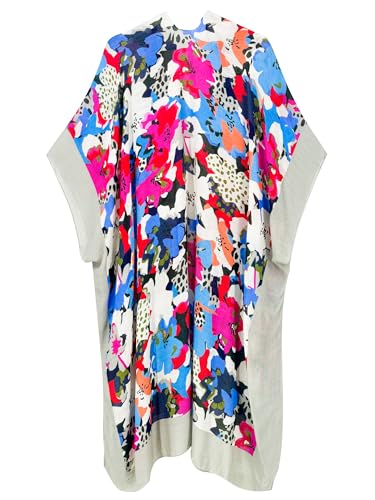 Image of Breezy Lane Women's Kimono Cardigan Summer Swimsuit Coverups Beach Cover Up with Floral Print for Vacation