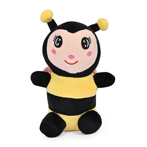 Image of BESTIES Adorable Cute Bee Soft Toy - Soft Plush Bee Toys, Stuffed Plush Animal Toy, Fluffy Soft Toys for Girls, Boys, Kids, Huggable Plush Toys - 24 cm (Yellow)