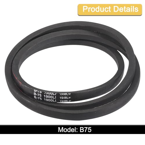Image of uxcell 3pcs B75 Classic Wrapped V-Belt, 78 inch Outer Circ B Profile V-Belt