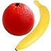SUPVOX 2pcs Musical Shakers Fruit Sand Shakers Plastic Banana Orange Maracas Percussion Musical Toy Hand Percussion Children Maraca Percussion Instrument Cognitive Toys