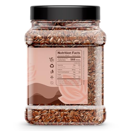Image of Auravita Premium Flax Seeds 500 Gram Natural Raw Flax seeds for Eating High Dietary Fiber Alsi Seeds Rich in Magnesium