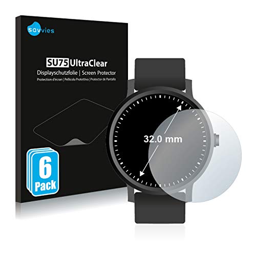 Dipos Pellicola Protettiva Per Orologio 20 Mm – Vetro Cristallo, Qualità HD, Antigraffio, Made In Germany