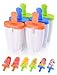 IKICH Popsicle Molds, Food Grade 6 Pieces Ice Pop Molds, 100% BPA-free, Reusable fresh homemade popsicles, Perfect for toddlers, popsicle molds for kids