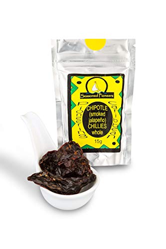 Seasoned Pioneers - Jalapeño Chipotle Seco - Chiles Secos Enteros Muy Picante (15g)