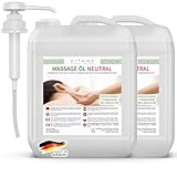 Kitama Massageöl Neutral & Soft 20-Liter (2 x 10-L) + Kanisterpumpe DIN 45