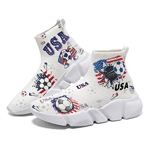 Hetios World Cup USA Painted Sock Shoes Women's Sneakers Commemorative Running Shoes