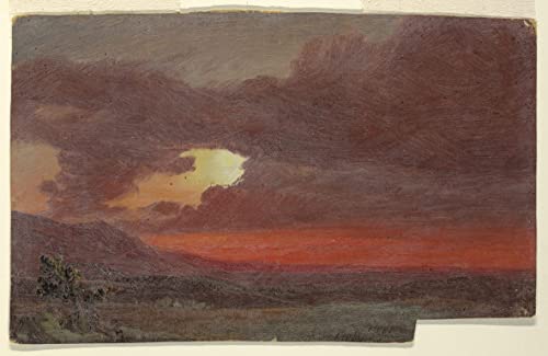 Nordique Peinture sur Toile Coucher de Soleil Hudson New York Frederic Edwin Church 60x90