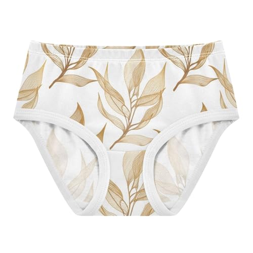 Leaf White Toddler Girls Underwear 2t Cotton Little Girl Panties Durable Briefs Underpants